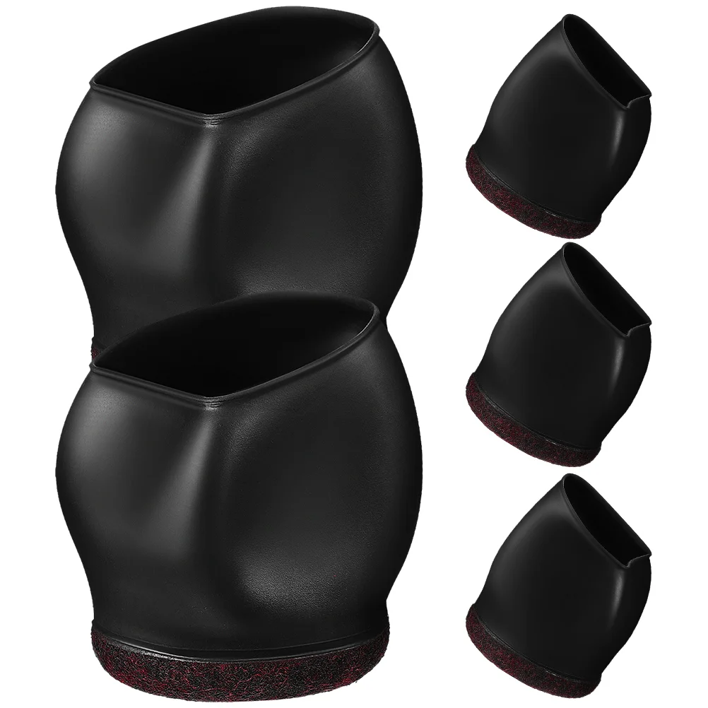 5 Pcs Chair Caster Cover Office Floor Protector Protectors Tpe Dining Slider for Hardwood Floors