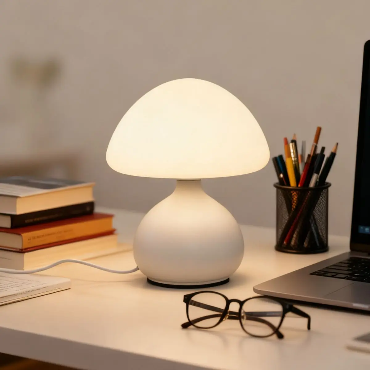 

Three Color Dimmable Mushroom USB LED Desk Lamp Night Light for Bedroom Desk Coffee Bar Home Atmosphere Decoration Lighting
