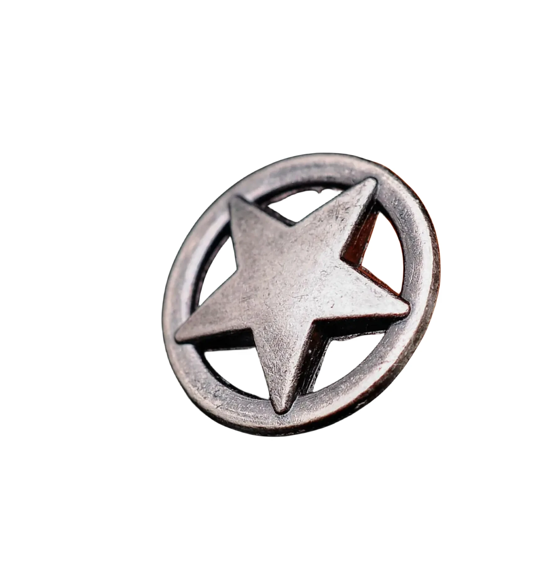 30x 17mm Round Western Texas Star Fasteners Rivet Studs Belt Bag Leathercraft Concho