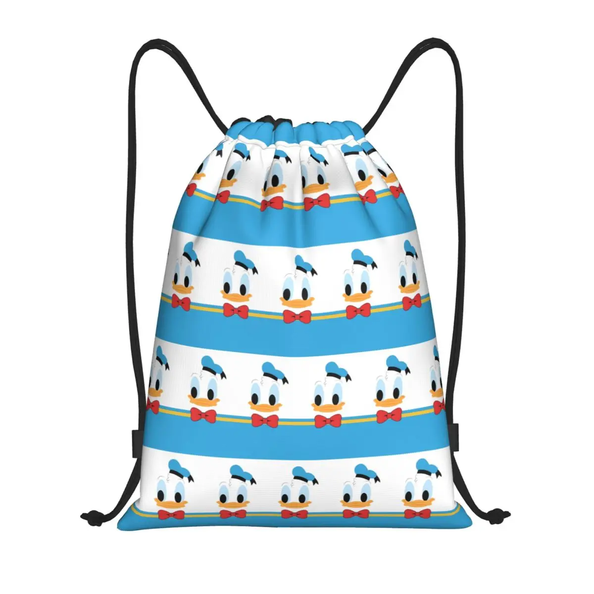 Mochila personalizada del almacenamiento del gimnasio de los deportes del pato lindo ligero de los hombres de las mujeres del bolso del cordón del Pato Donald