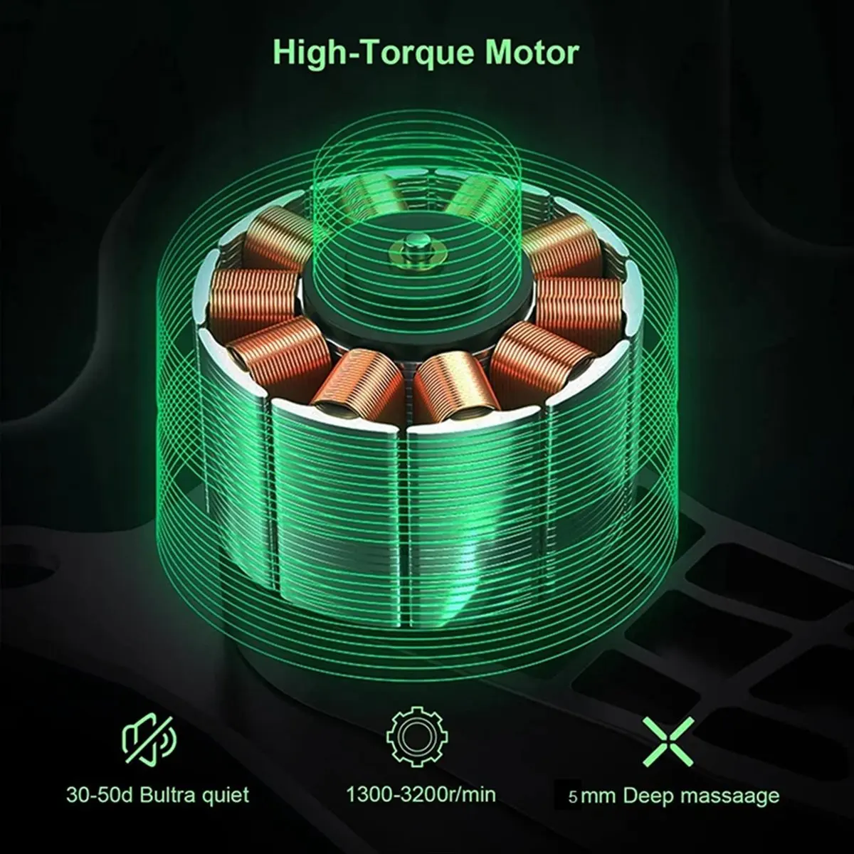 Top Electric Massage Gun Deep Tissue Facial Massgaer 8 Heads Arms Back Leg Muscle Relaxing for Body Back Arm Sport Fitness