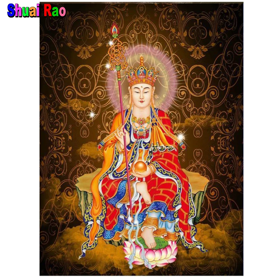 Ksitigarbha Bodhisattva full drill mosaic diy Diamond Painting Cross Stitch religion art buddha 5D Diamond Embroidery wall decor