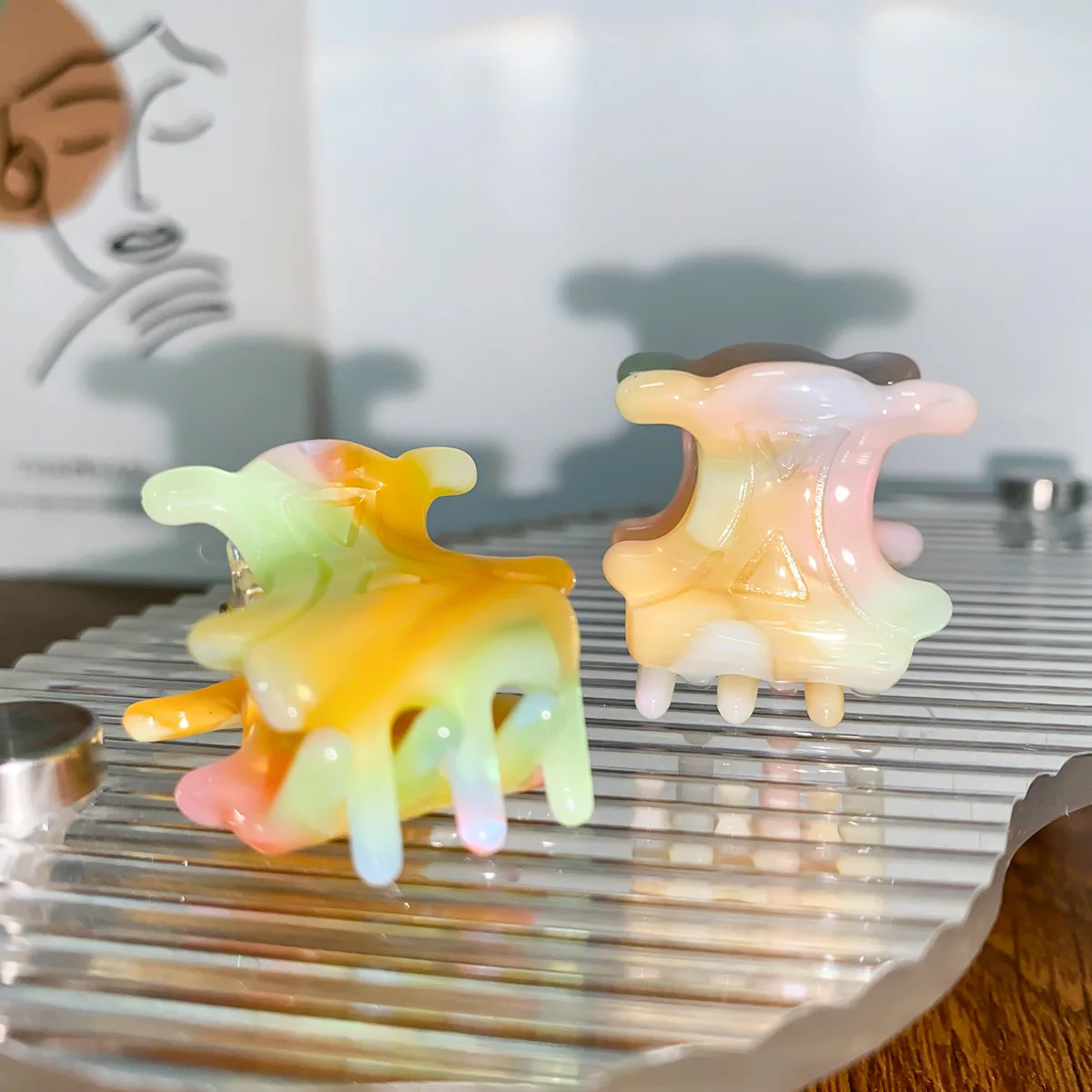 مشبك مخلب خلات صغير 2.5 سنتيمتر مشبك شعر أنيق متدلي 1 قطعة إكسسوارات شعر متطورة لشعر الطفل #3