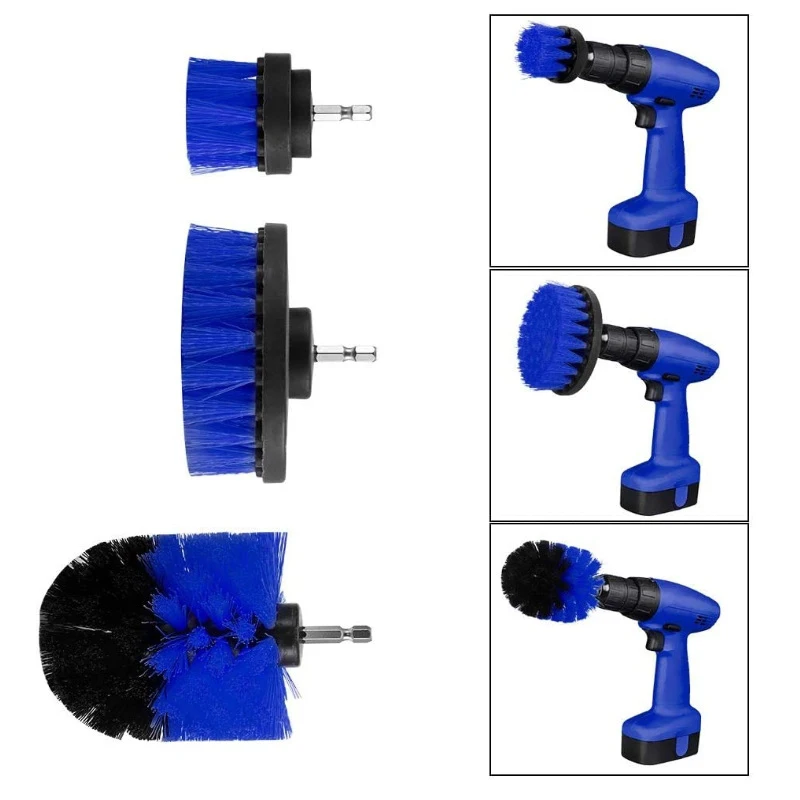 3 шт., набор щеток для чистки электрической дрели, вращающаяся щетка для чистки автомобильных шин, щетки для кухни, ванной комнаты, инструменты для чистки ковров