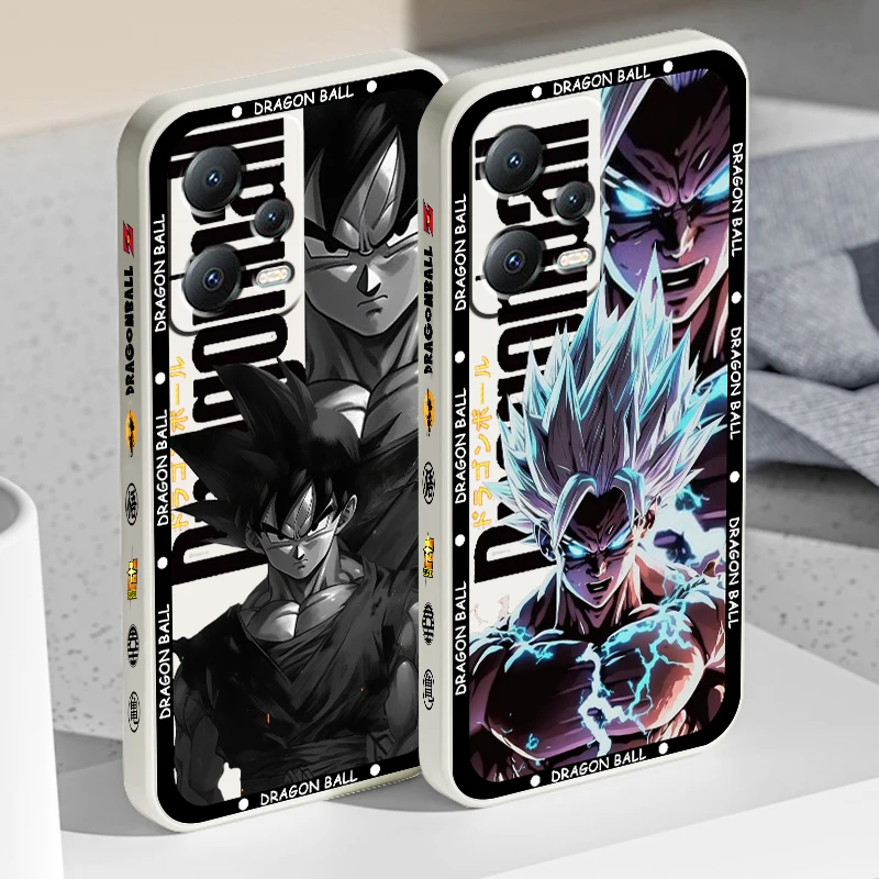 D-Dragon Ball Goku Fashion Liquid Left Rope per Xiaomi Redmi Note 13 12 12S 12R 11 11T 11S 10 10S Pro Plus 5G custodia morbida per telefono