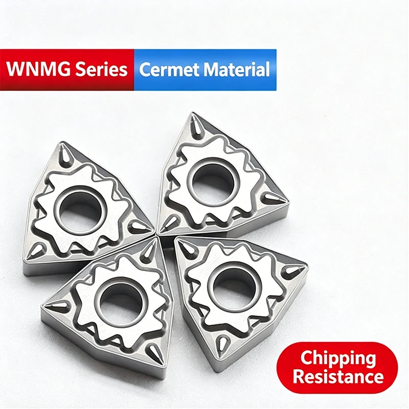 Cermet-Drehmeißel für CNC WNMG080404‑HQ WNMG080408‑HQ Dreieckige Schälförmige Form für Außendrehbearbeitung von Stahl – Detail 3