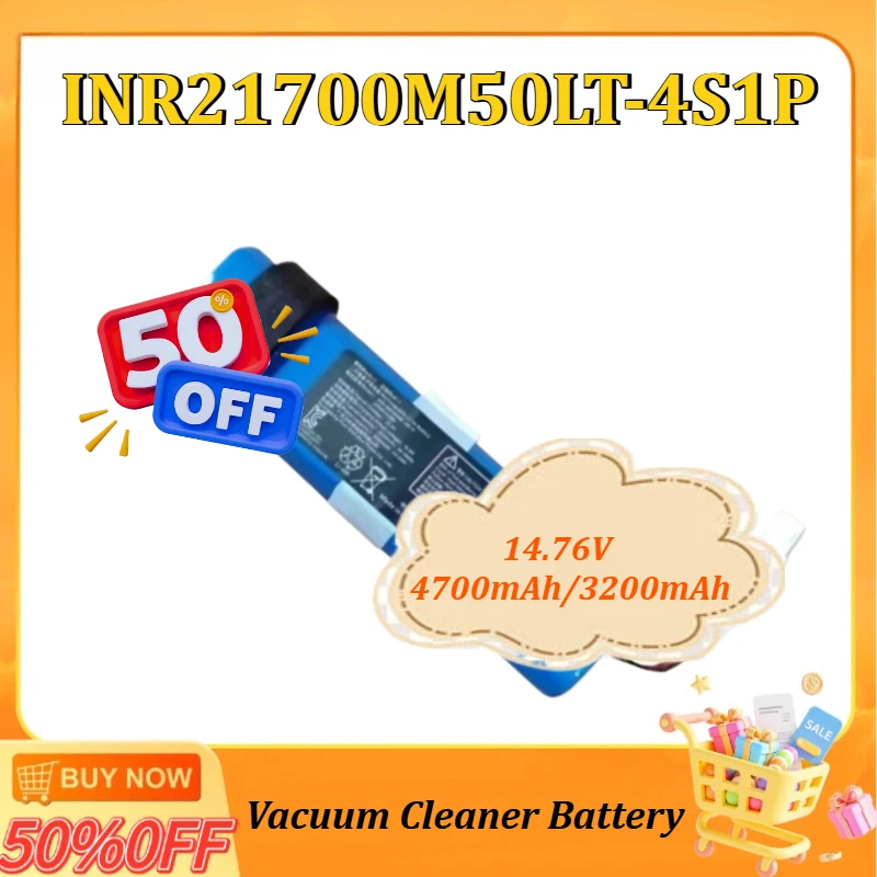 

New 14.76V 4700mAh/3200mAh INR21700M50LT-4S1P Sweeping Robot Battery Rechargeable Lithium Battery Pack High Quality