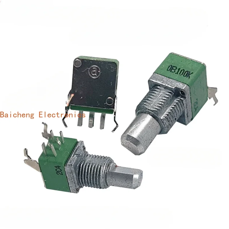 10PCS Precision potentiometer RD902F-B100K single coil double bracket horizontal 15 half shaft