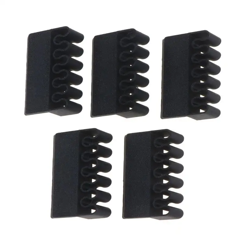 5pcs 3D Printed Desk Cable Organizer Clip – Multi-Slot USB Cord Holder, Edge Management, Home Office