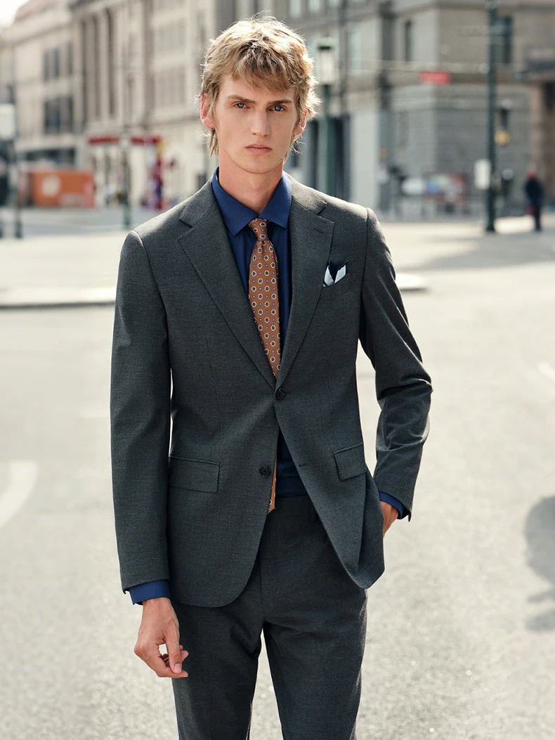 

Men's Wool Suit for Business Casual & Wedding Winter Groom Blazer Set Premium Office Formal Attire with Pants Gentleman's Suits