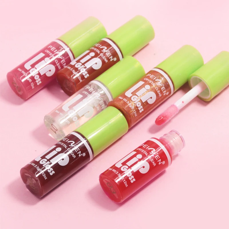 Lip Gloss Set Lip Oil Mirror Long Lasting Pearl BB Lip trasparente Makeup Shine Glitter Lip Gloss donna Cosmetic coreano 4 colori