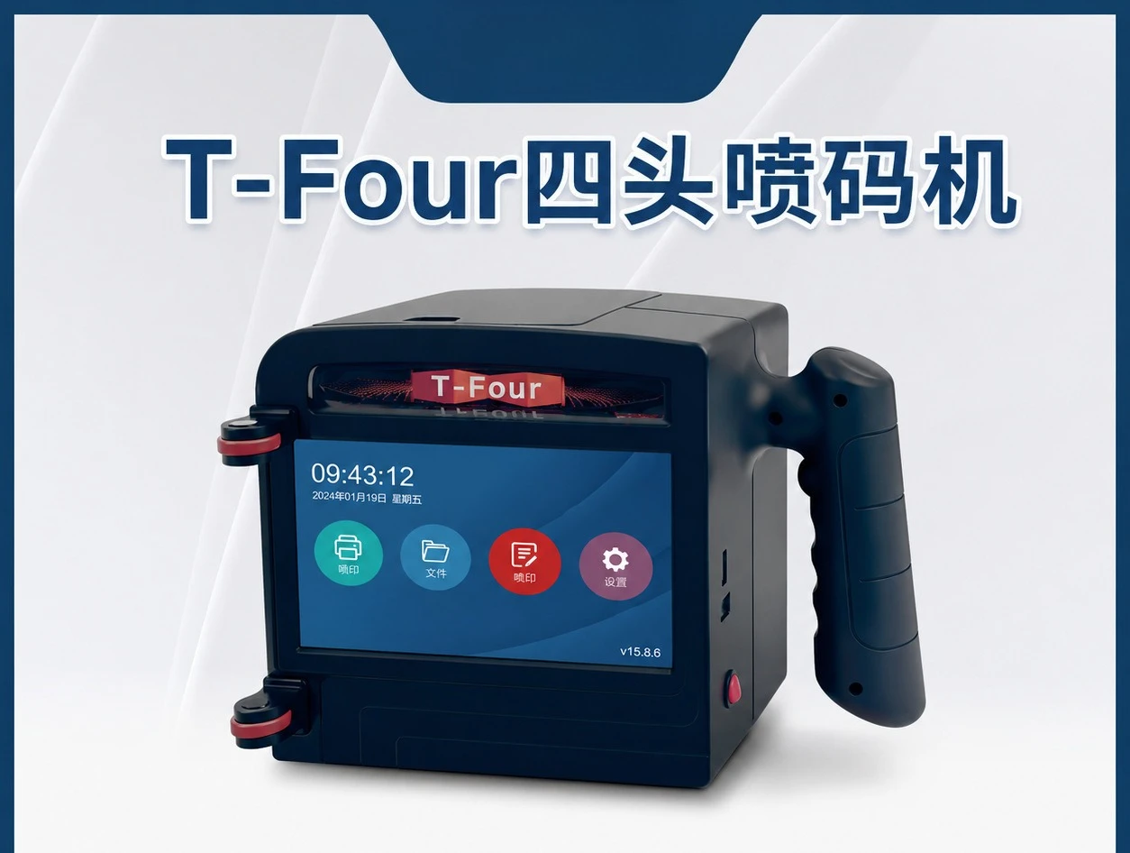 Four-head inkjet printer Handheld industrial date batch number coding equipment