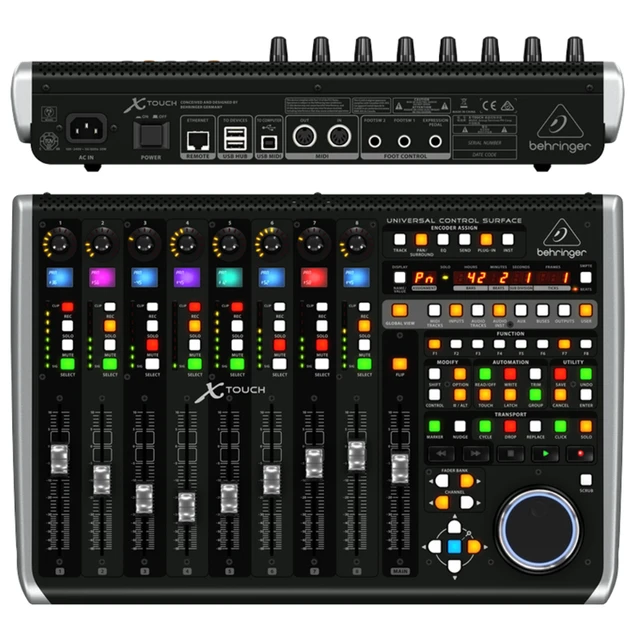 Behringer X-Touch Control Surface USB/MIDI Controller with 9 Touch-sensitive  Fader, 8 Rotary Encoders, and 92 Illuminated Button - AliExpress 44