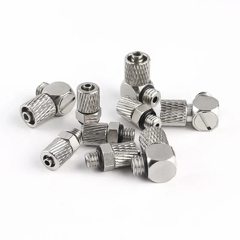 5Pcs Male Thread M3 M4 M5 M6 Air Tube 3mm 4mm 6mm OD Mini Pneumatic Pipe Connector Screw Through Quick Fitting Fast Twist Joint