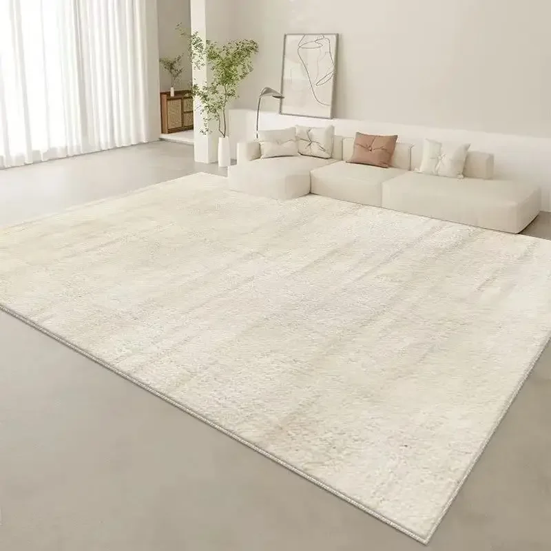 High Quality Carpet Living Room Light Luxury High-end Sofa Floor Mat Cream Style Bedroom Home Wabi-sabi Style Plain Carpe