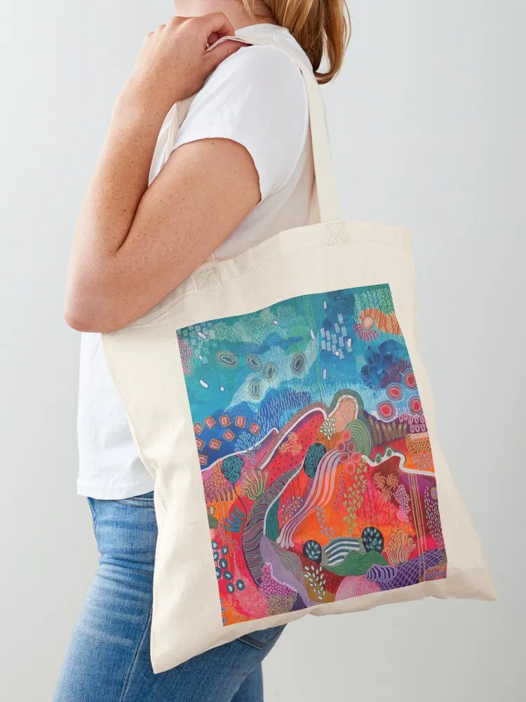 

Coral dream Tote Bag hand bag ladies Fabric bag Gift