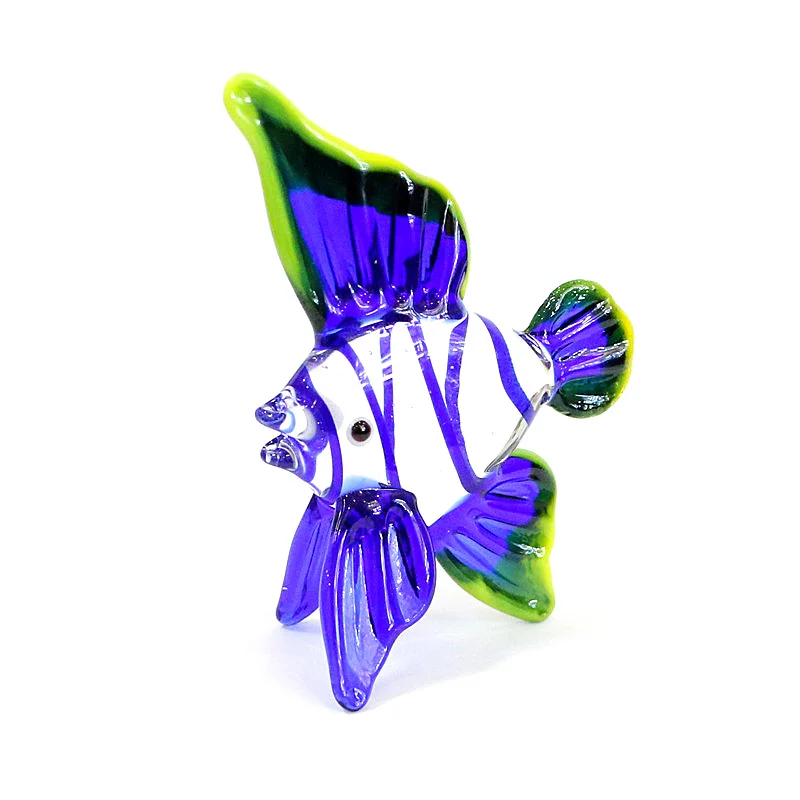 

Murano Glass Ocean Fish Figurine Ornaments Cute Sea Animal Small Statue Home Desk Aquarium Decor Collection Holiday Party Gifts