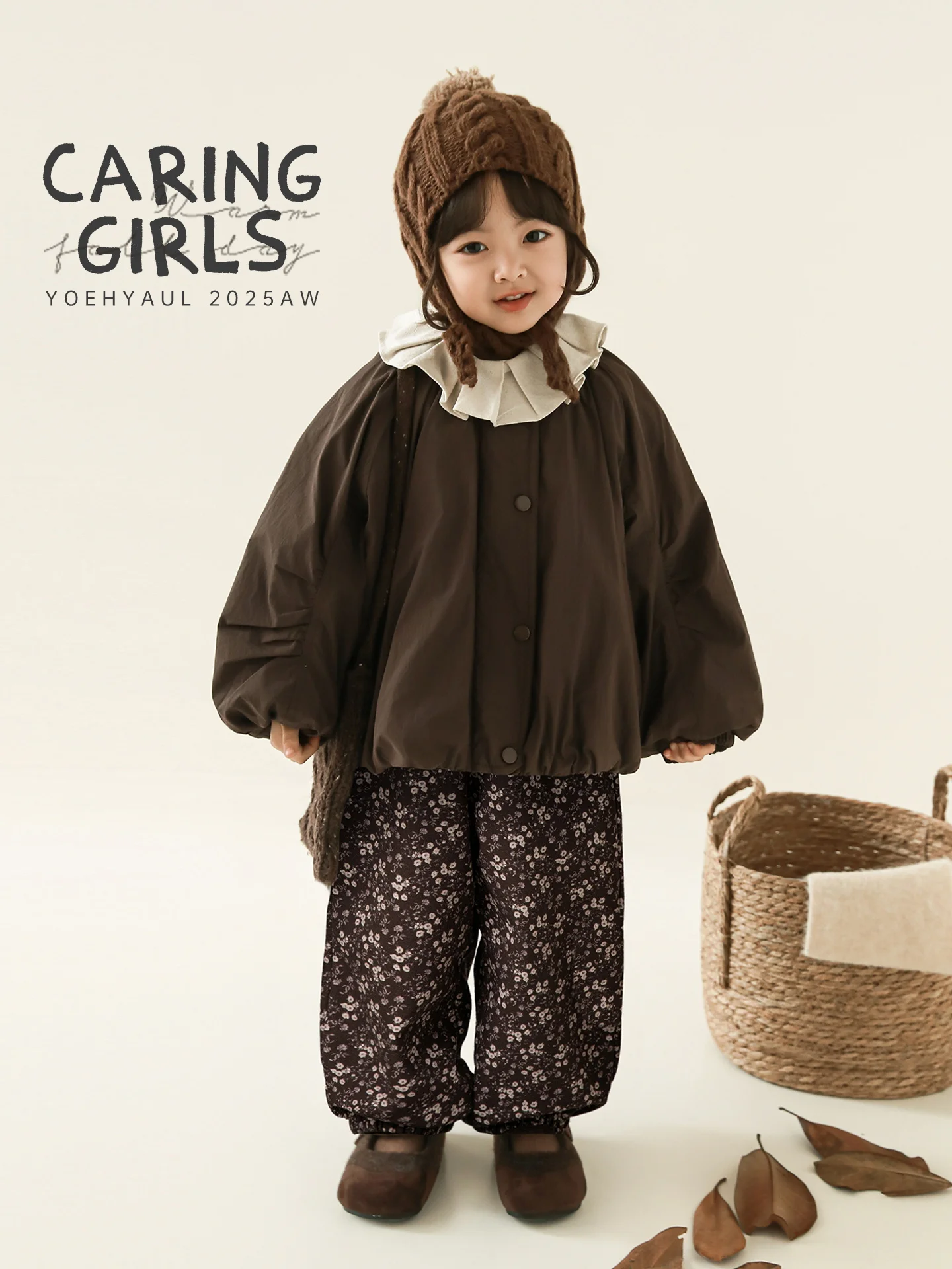Girls Winter Jacket 2025 Baseball Collar Padded Thermal Loose Fit Sporty Chic Versatile Festive Gift Coat 1-7 Years