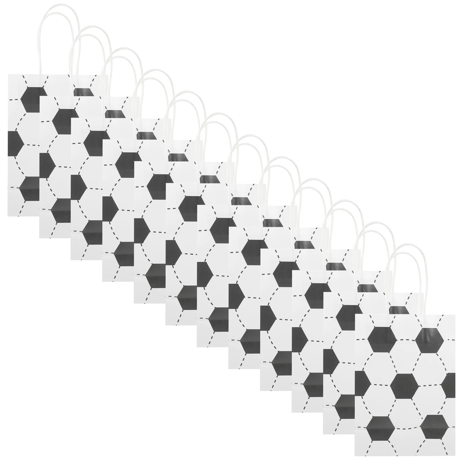 

12 Pcs Football Gift Bag Soccer Party Favor Bags Themed Goodie Treat Tote with Handle Paper Father