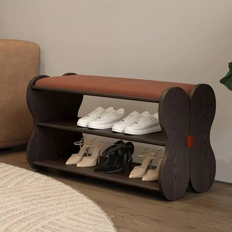 Mobile Relaxing Foot Stool Entryway Modern Hallway Wood Dressers Foot Stool Clear Living Room Tabouret Lounge Suite Furniture