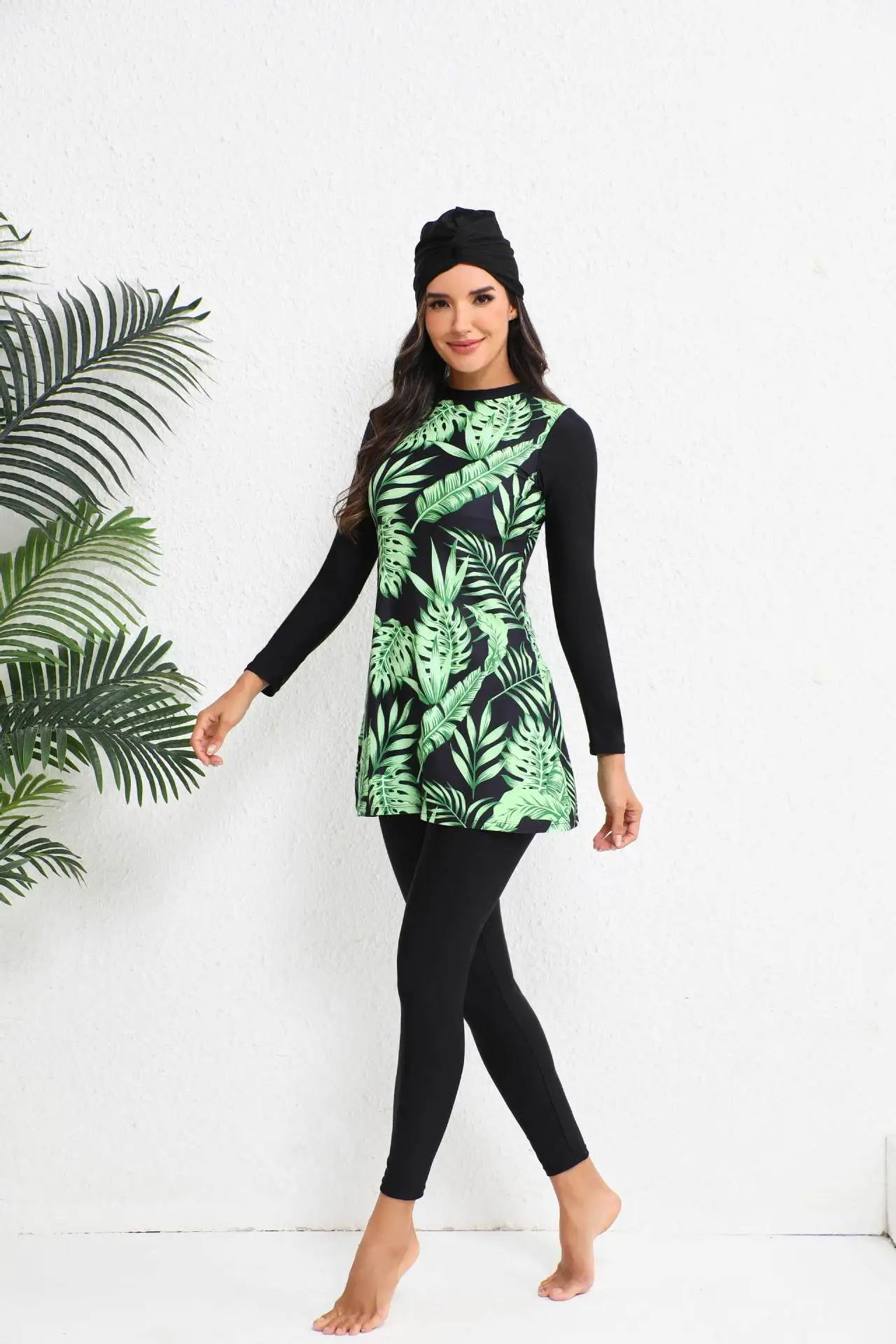 Women's Swimsuit Burkini Full Body Muslim Long Sleeve Swimwear for Surfing Rash Guards Upf 50+ 2026 Beachwear Beach Bathing Suit