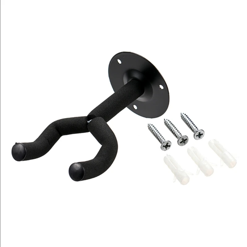 1Pc Wall Guitar Hanger Plastic/Metal Versatile Anti-slip Design Wall Mounted Guitar Hanger For Guitar Ukulele Accessories