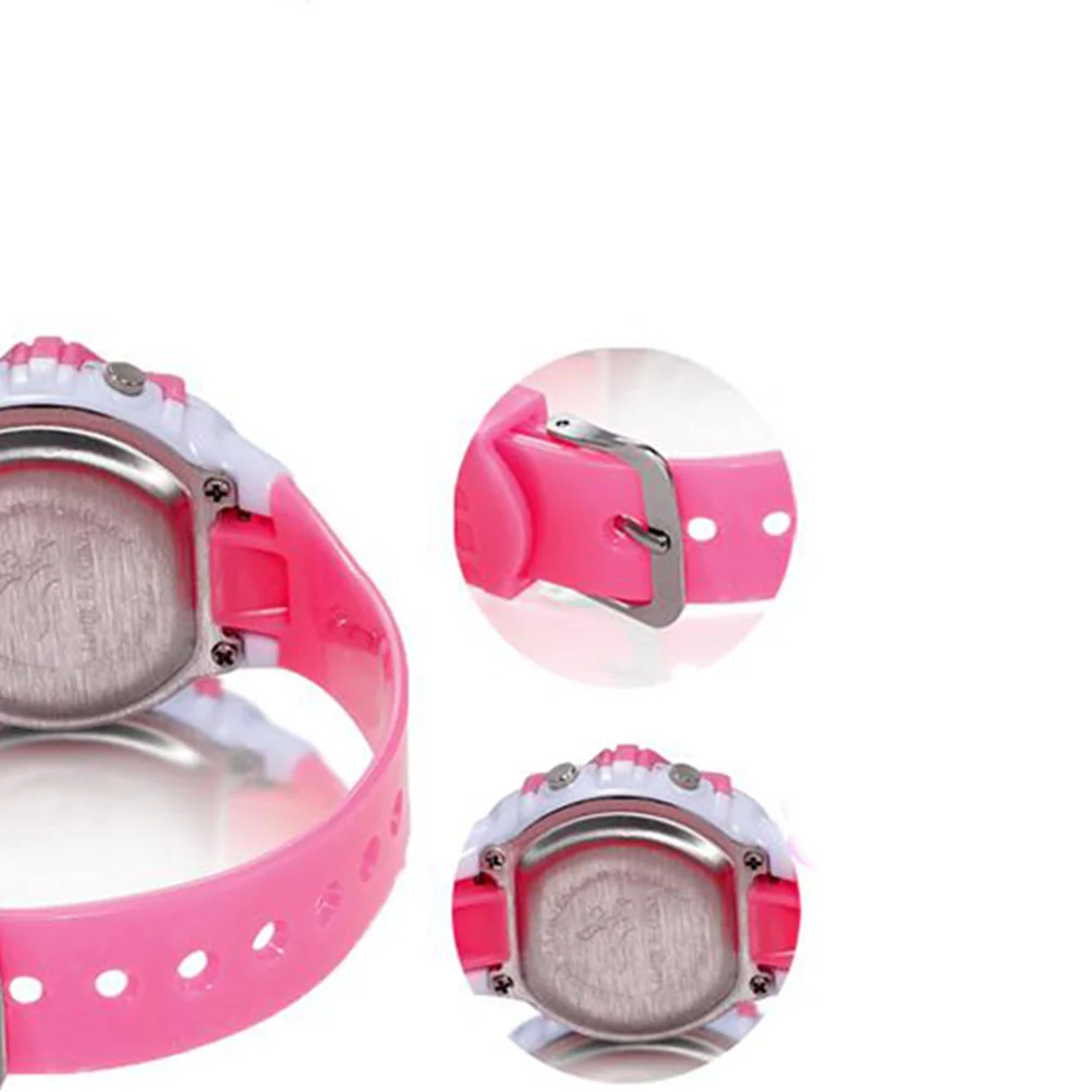 Orologio luminoso impermeabile per bambini rosa Orologio elettronico creativo per bambini Regalo di compleanno Studenti di moda Guarda il regalo di compleanno