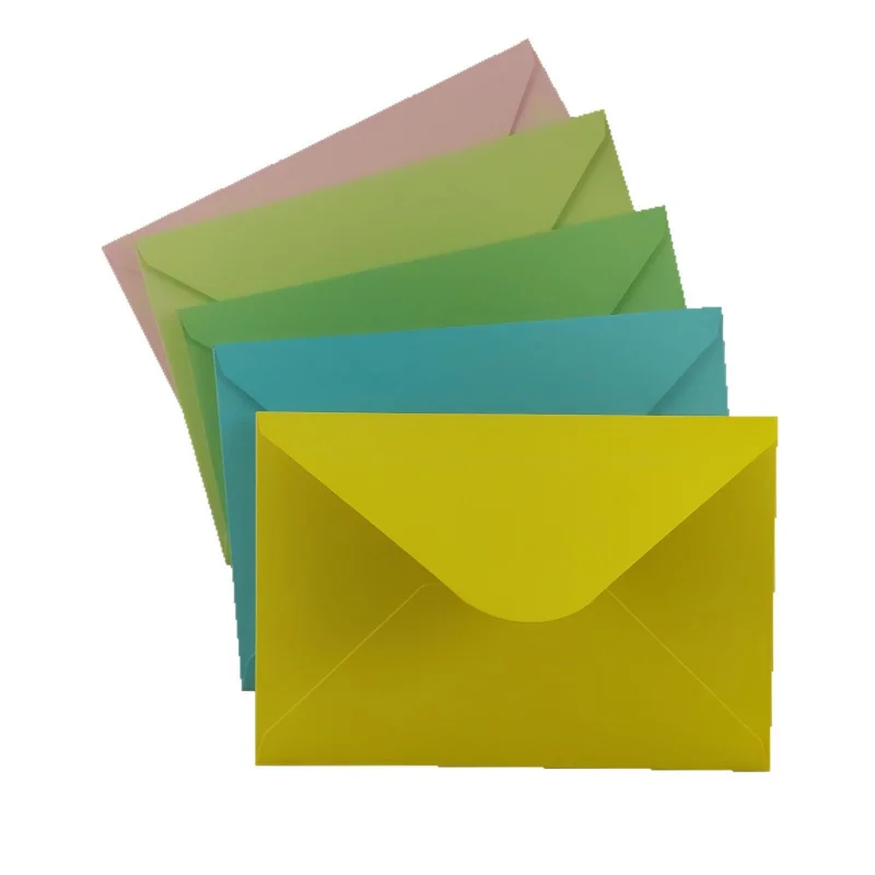 Custom 180g Thick Large European Style Colorful Envelopes Custom Greeting Cards Company Invitations Cash Vouchers Special