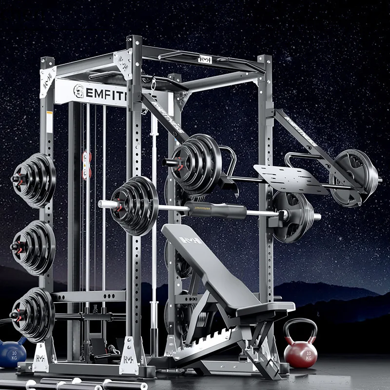 ZML Frame Squat Rack Multi-Functional Professional Gantry Rack Fitness Home Free Bench Press Rack