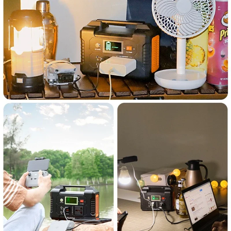 200 واط 40800mA 151Wh محطة الطاقة المحمولة مولد الطاقة الشمسية التيار المتناوب في الهواء الطلق إمدادات الطوارئ بطارية بدون طيار محمول قوة البنك التخييم التلفزيون