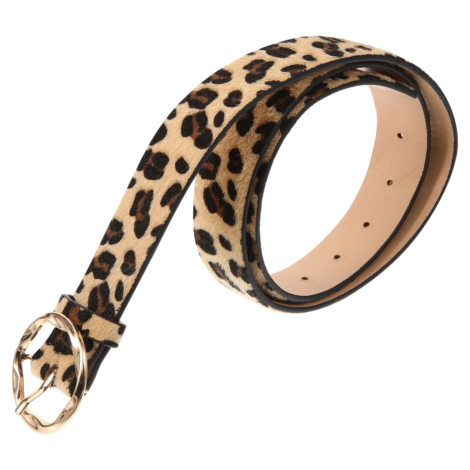 

Leopard Belts Women Pu Ladies Elastic Belts For Women Vintage Design Costume Accessory Daily Occasion Gift