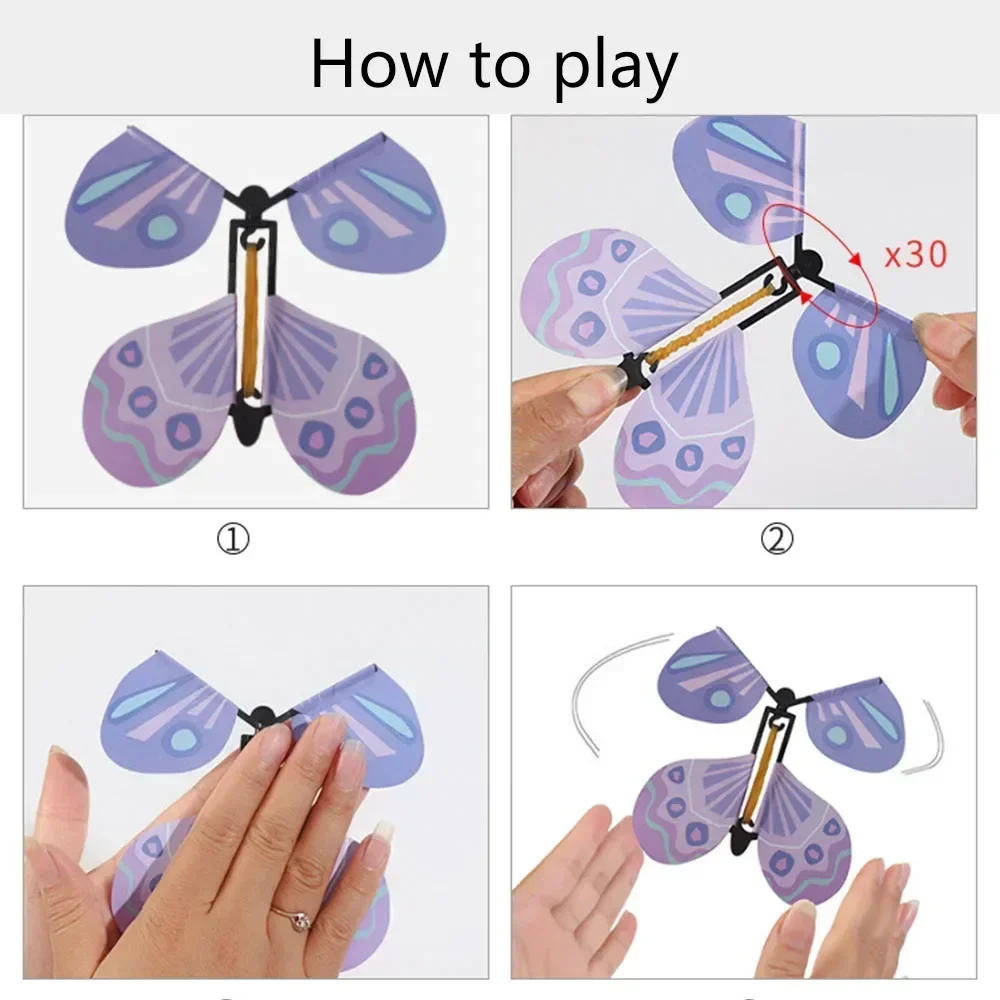 New and Peculiar Children\'s Magic Toy Flying Little Butterfly Toy For Kids Birthday Party Favors Boys Girls Surprise Gift