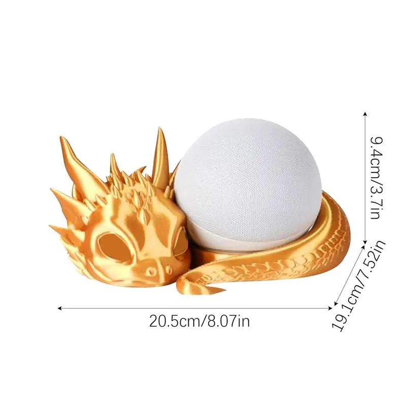 에코 도트 드래곤 스탠드 스피커 브래킷, 책상용 혁신적인 3D 인쇄, 책꽂이 배치, 4 세대, 5 세대