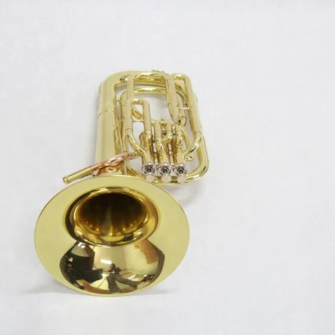 Brass Instrument Gold Lacquered Bb Baritone Horn