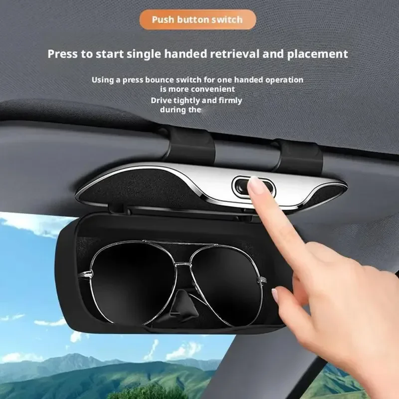 

1Pc Car Glasses Case Sunshade Universal Sunglasses Box Car Multi Functional Ticket Storage automobile
