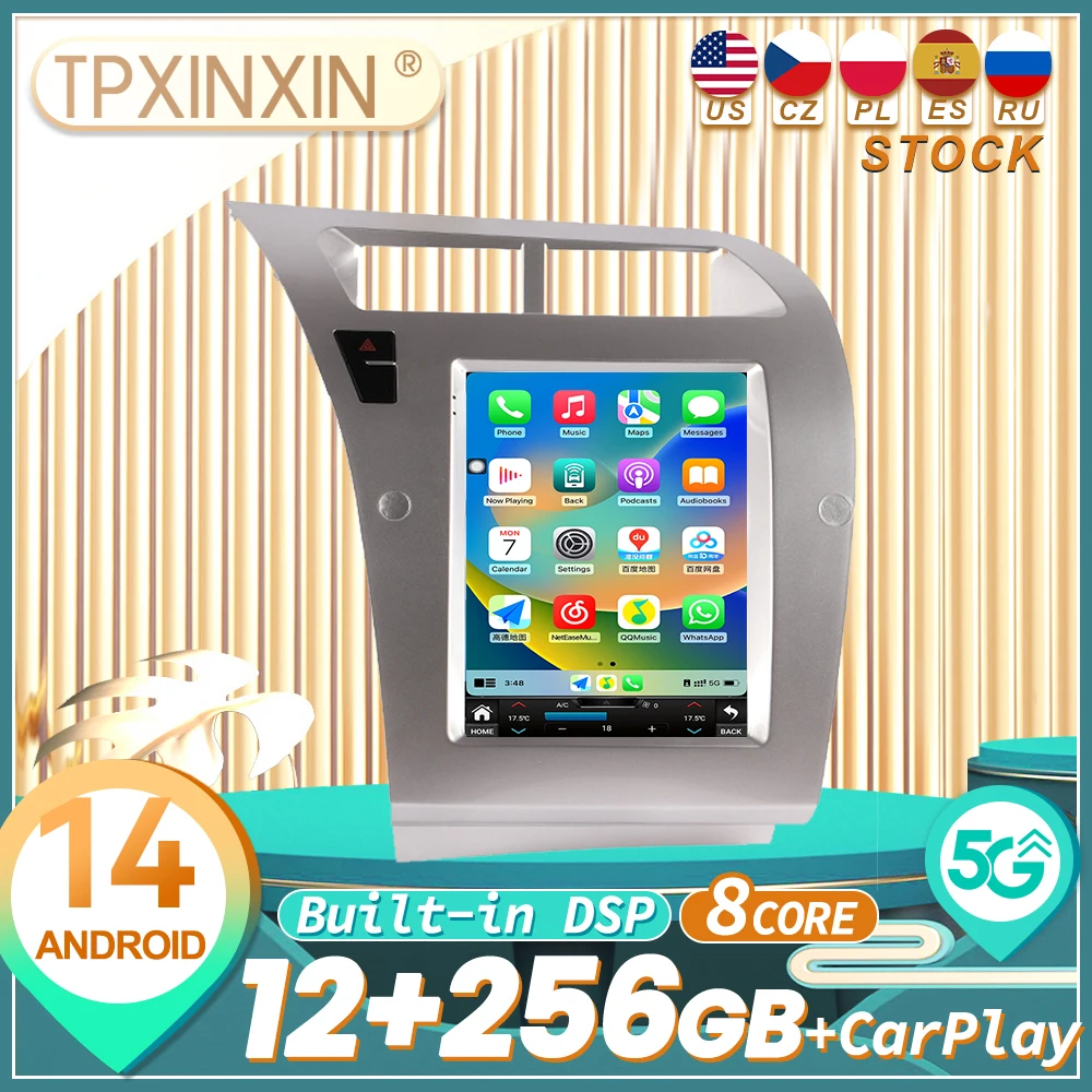 

For Audi A4 2013 2014 2015 2016 Android 14 Carplay Car Radio Stereo Automotive Multimedia Player GPS Navigation Head Unit