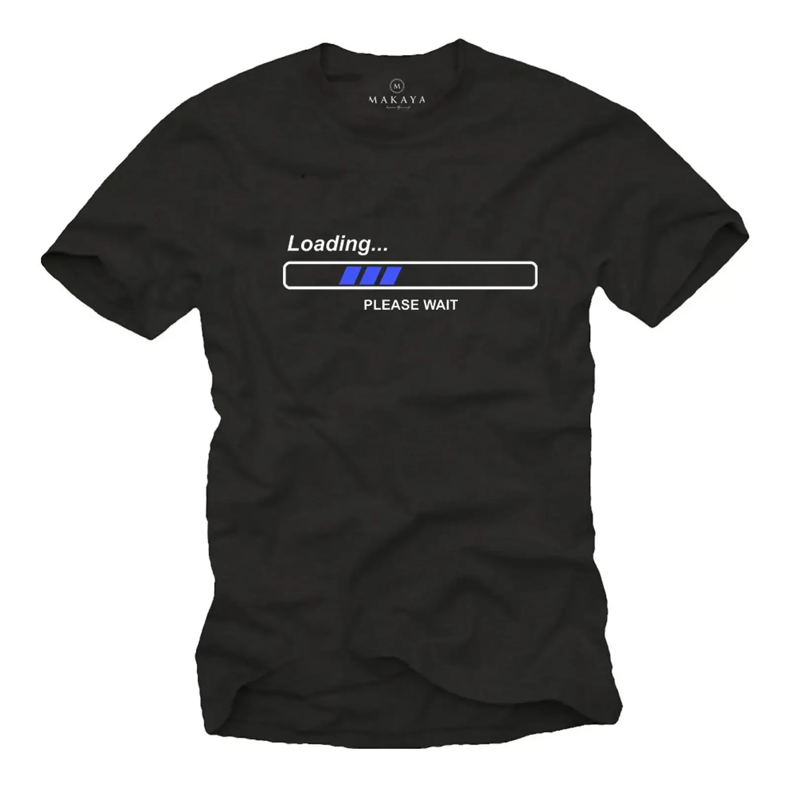 Sponsored Ad Cool Geek T Shirt with Saying Loading Please Wait Black Men S XXXL vintage Washed Top For Everyday Wear Casual