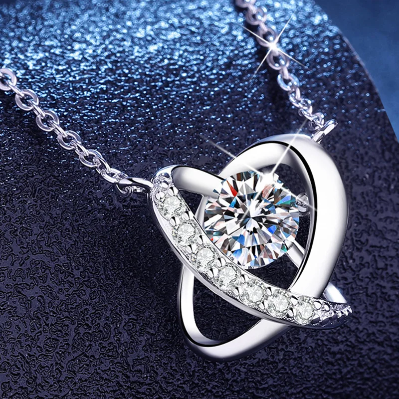 1.0 قيراط مويسانيتي فراشة شكل قلادة 925 فضة مختبر قلادة الماس النساء هدايا الزفاف غرامة مجوهرات حفلة