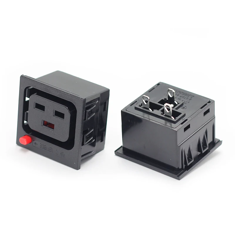 IEC320 C19 PDU Power Socket Female Button to Female IEC Lockable Power Connector Socket smart plug smart home Mainland China