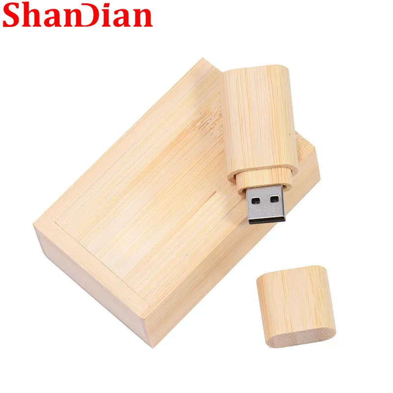 

SHANDIAN Quality Wooden USB with Box USB Flash Drive Pendrive 4GB 16GB 32GB 64GB Memory Stick Usb Creative Gift Creative Gift