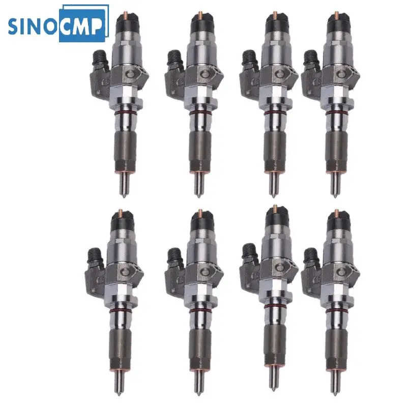 

8pcs Fuel Injectors Nozzle 0445120008 0986435502 For 2001-2004 Duramax 6.6L Chevy Fuel Bosch GMC LB7 Excavator Accessories Part
