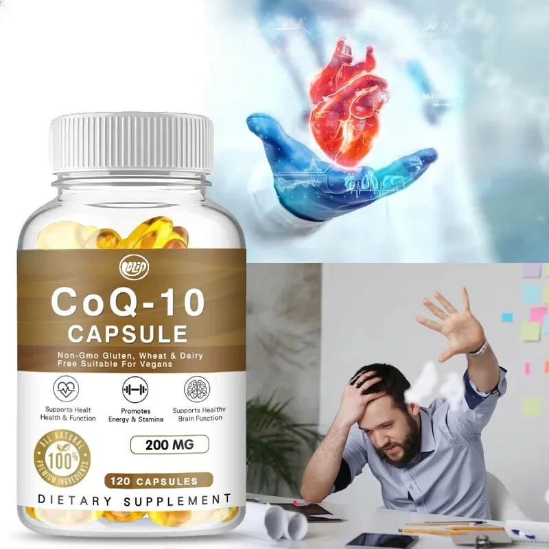 Highly Absorbable CoQ10 - Antioxidant, Supports Heart and Brain Health, Boosts Energy Levels, Strengthens Immunity Supplement
