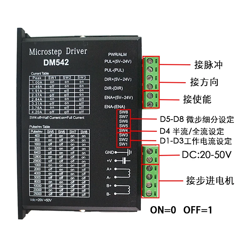 DM542 Stepper Motor Driver For 57 86 Series 2-Phase Digital Stepper Motor Drive