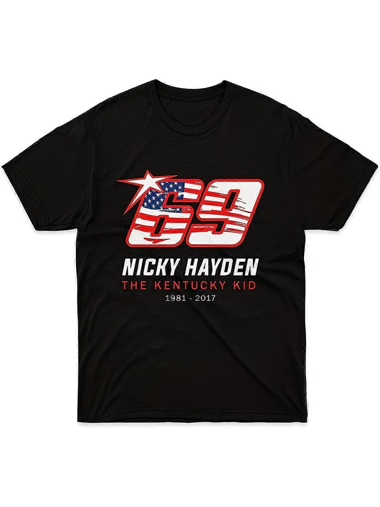 Women's Men Nicky Hayden Kentucky Legend Motorcycle Racing T Shirt Fan Apparel with Number 38 & Nicky Hayden Tribute Design tee