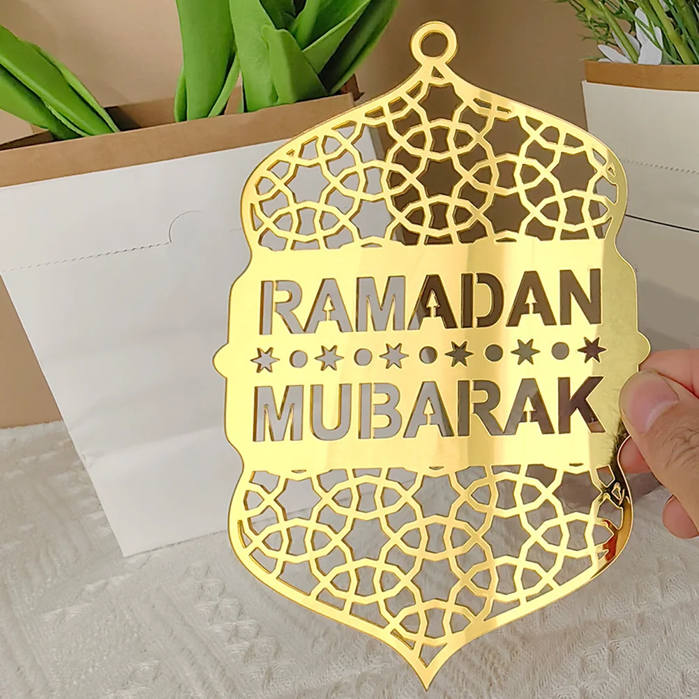 873 قطعة زخرفة معلقة من الأكريليك على الطراز العرقي ديكور عيد مبارك لوازم حفلات رمضان مهرجان ديكور المنزل قلادة مجوفة