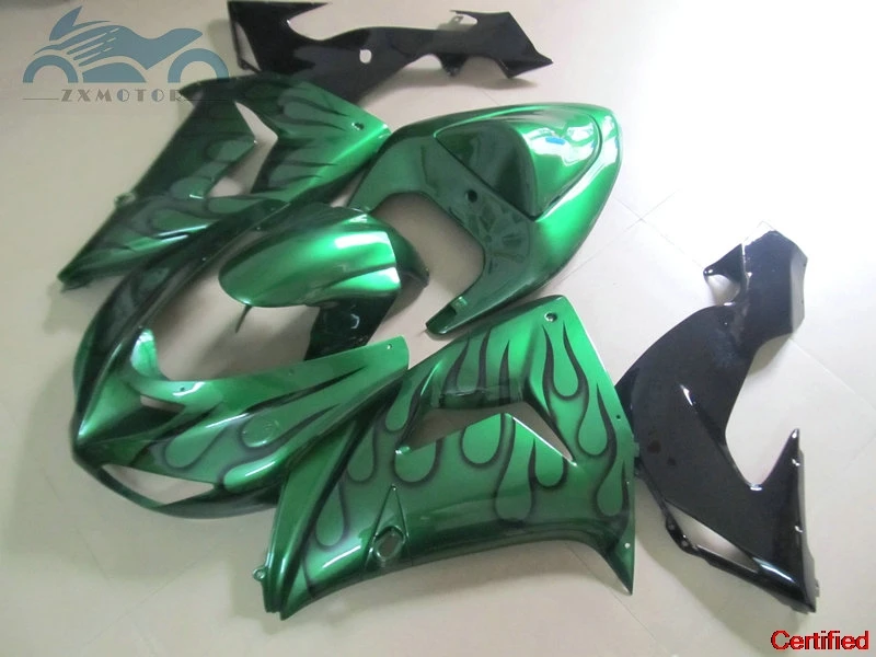 

New fairings kit for Kawasaki Ninja 2006 2007 ZX10R racing fairing kits ZX 10R 06 07 black flames motorcycles