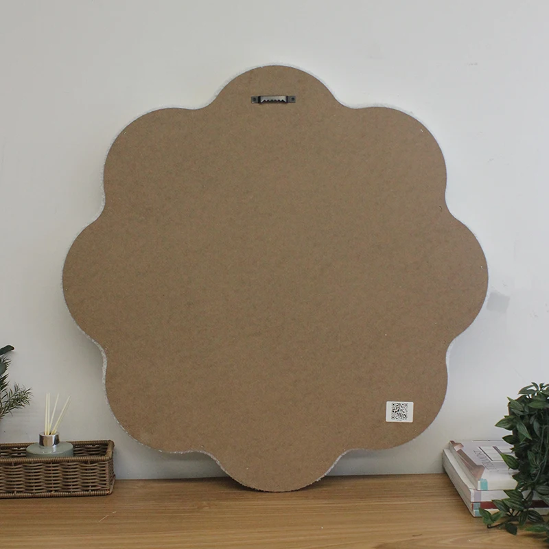 Modern White Irregular Wall Mirror Hotel Style Bathroom Vanity Mirror Commercial Home Decor Wholesale