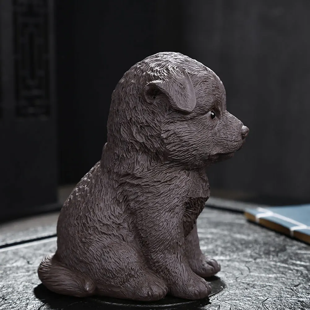 

Purple Sands Tea Pet Puppy Ornament Creative Desktop Decor Unique Tea House Gift Decor Desktop Adorn