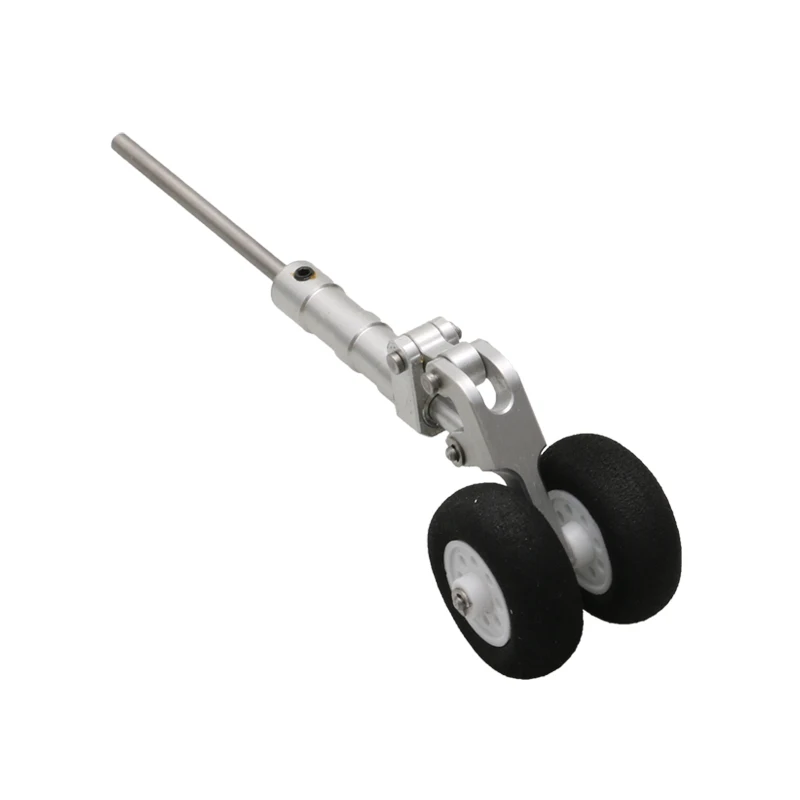 1PCS RC Model Airplane Front Landing Gear Damping Wheel W Metal Connection Shaft for XFly Twin 40mm EDF F18 F22 SU57 Fighter Jet