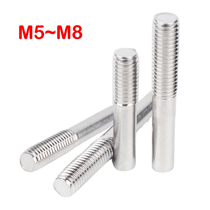 Weiyi M5 M6 M8 Single End Thread Rod 304 Stainless Steel Half Thread Single Threaded Rods less Bolt Screws